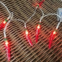 Vista 2 de OSALADI 3m 20 LEDs Chili String Light LED Battery Powered Red Chili Pepper Lights Festival Decorations Light Chili Lights for Kitchen Garden Patio