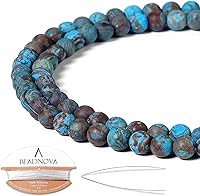 Vista 46 de Cuentas Beadnova redondas de ónix negro de 4 mm, sueltas, para hacer joyas (90-92 piezas)