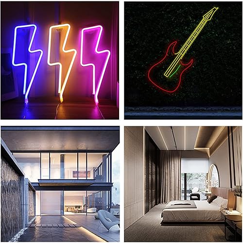 Miniatura 5 de Tira de luces LED de neón de 16.4 pies, 12 V, de silicona flexible, tira de luces LED de neón IP67, impermeable, para cocina, dormitorio, decoración