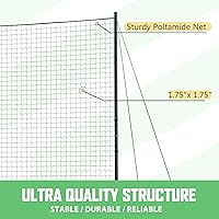 Vista 4 de Sistema de tope de bola - Red de respaldo de fútbol, resistente, alto impacto, barrera de práctica