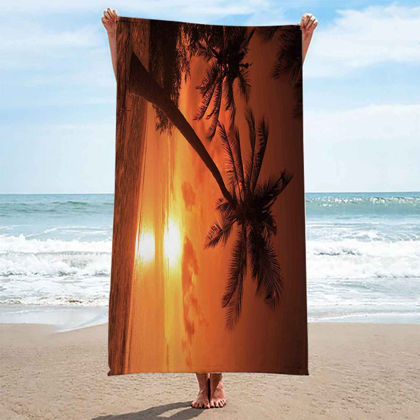 Telo Da Mare 3D Spiaggia Gialla Stampato Asciugamano Da Spiaggia 150x200cm Asciugamano Microfibra Grande Antisabbia Leggero Telo Mare Per Sport Piscina Viaggi In Famiglia Vacanze