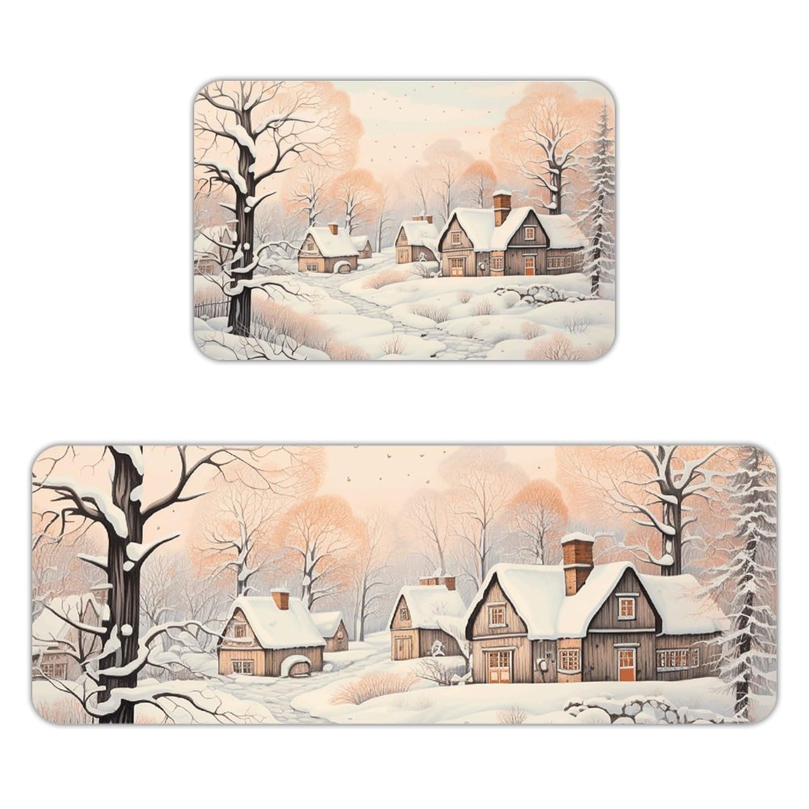 Tapete de cocina para fregadero Snow and House: olvídate de los suelos mojados y resbaladizos