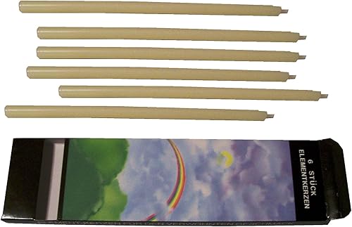 Biedermann & Sons Element Made in Germany - Vela sin goteo de 10 pulgadas sin perfume, caja de 6, color crema, 6 unidades