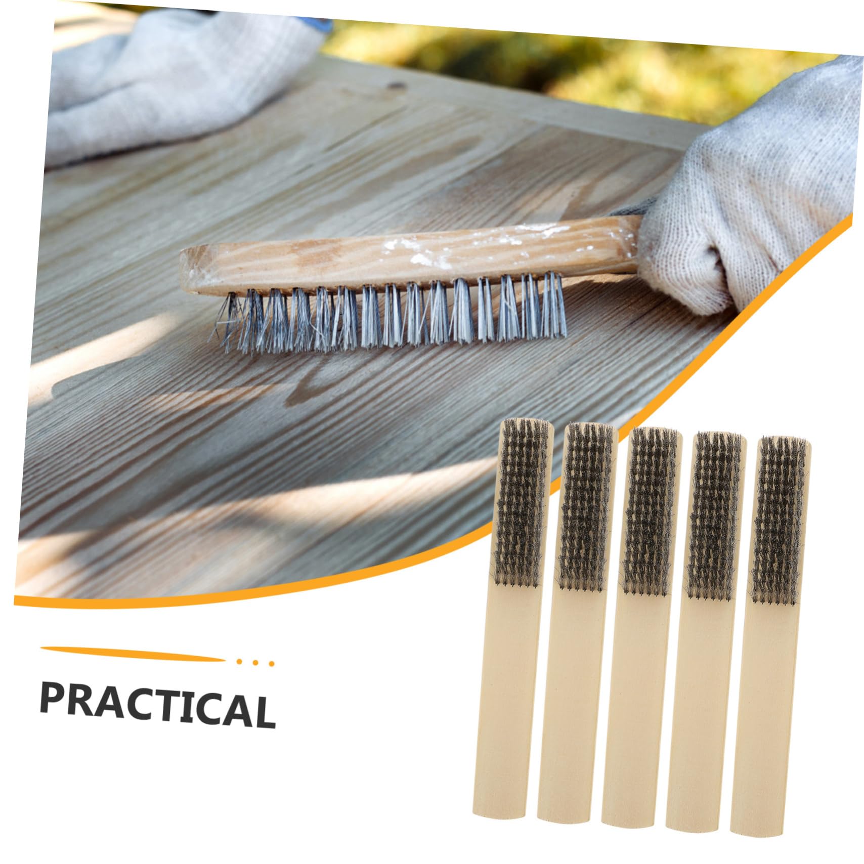 Cabilock Stainless Steel Wire Brush Pack Mini Scratch Brush Practical for Car Cleaning