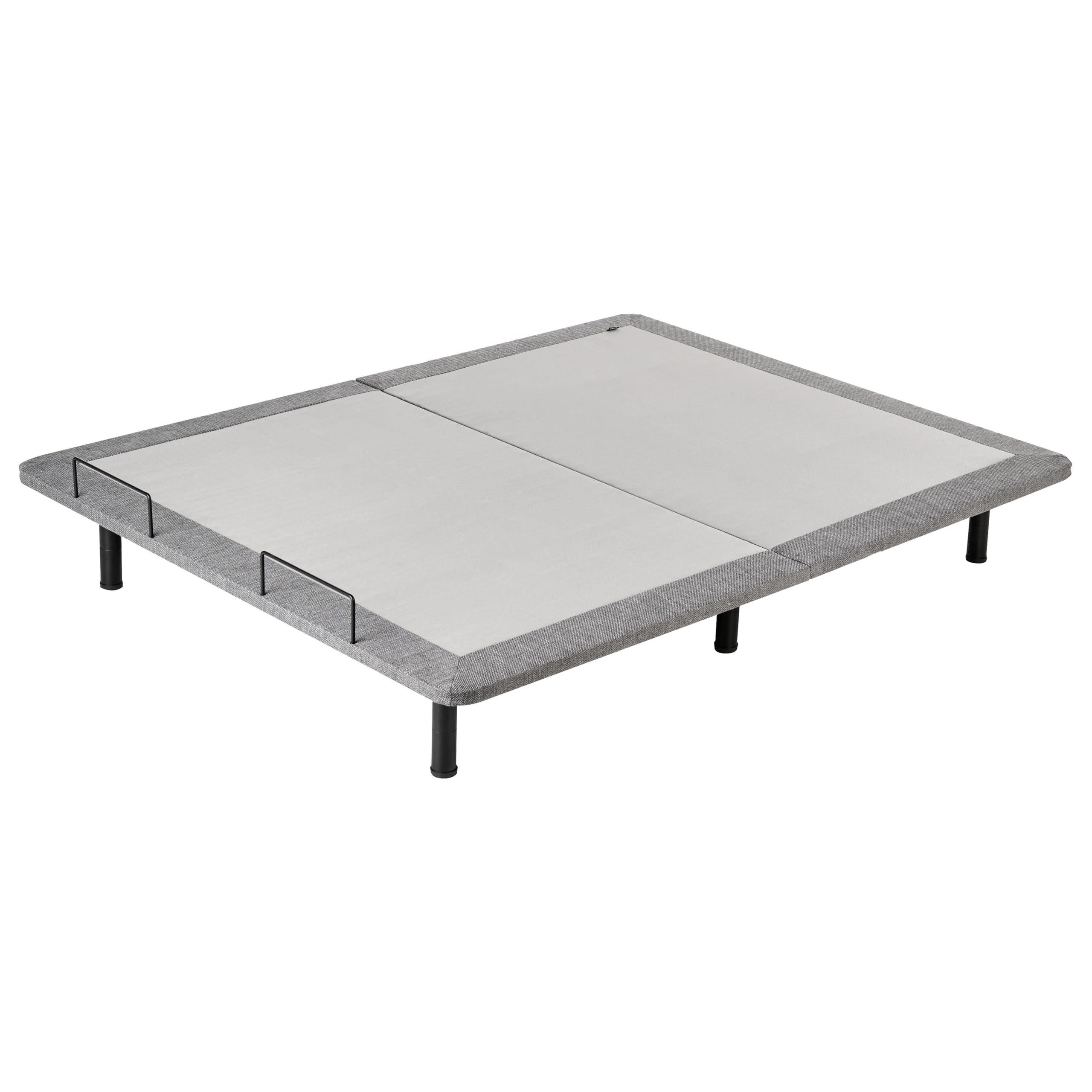 Beliani Sommier Électrique Réglable en Fer et Polyester 160 x 200 cm avec Télécommande Gris Brunoy