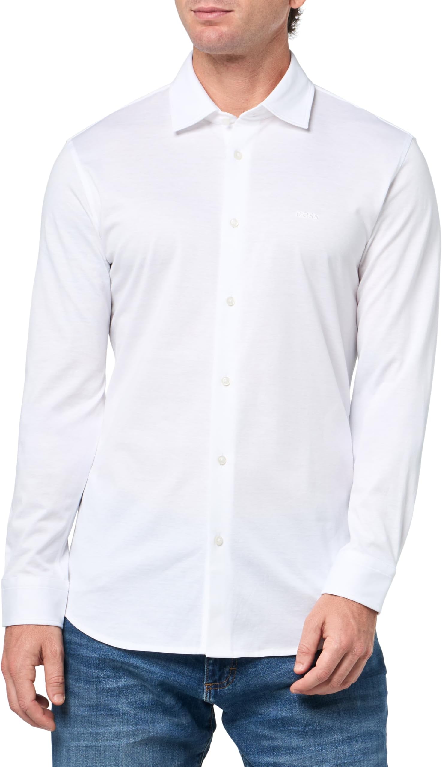 Mens Soft Touch Jersey Button Down Shirt