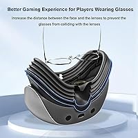 Vista 3 de Interfaz facial magnética para PSVR 2 de liberación rápida cubierta de cara soporte de carcasa para gafas PS VR2 accesorios antiarañazos