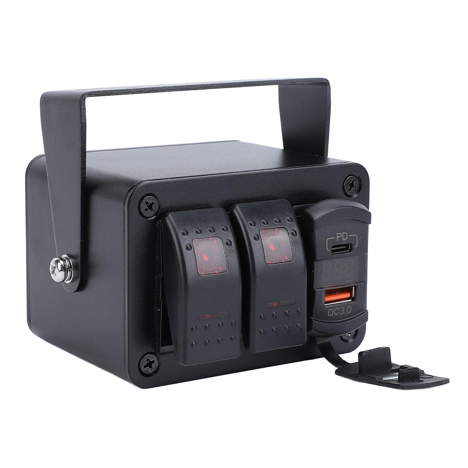 Boîtier Interrupteur 4 Boutons étanche Avec Chargeur USB PD/QC 3.0 - 12V/24V, Pour Voiture, Bateau, Camping-car