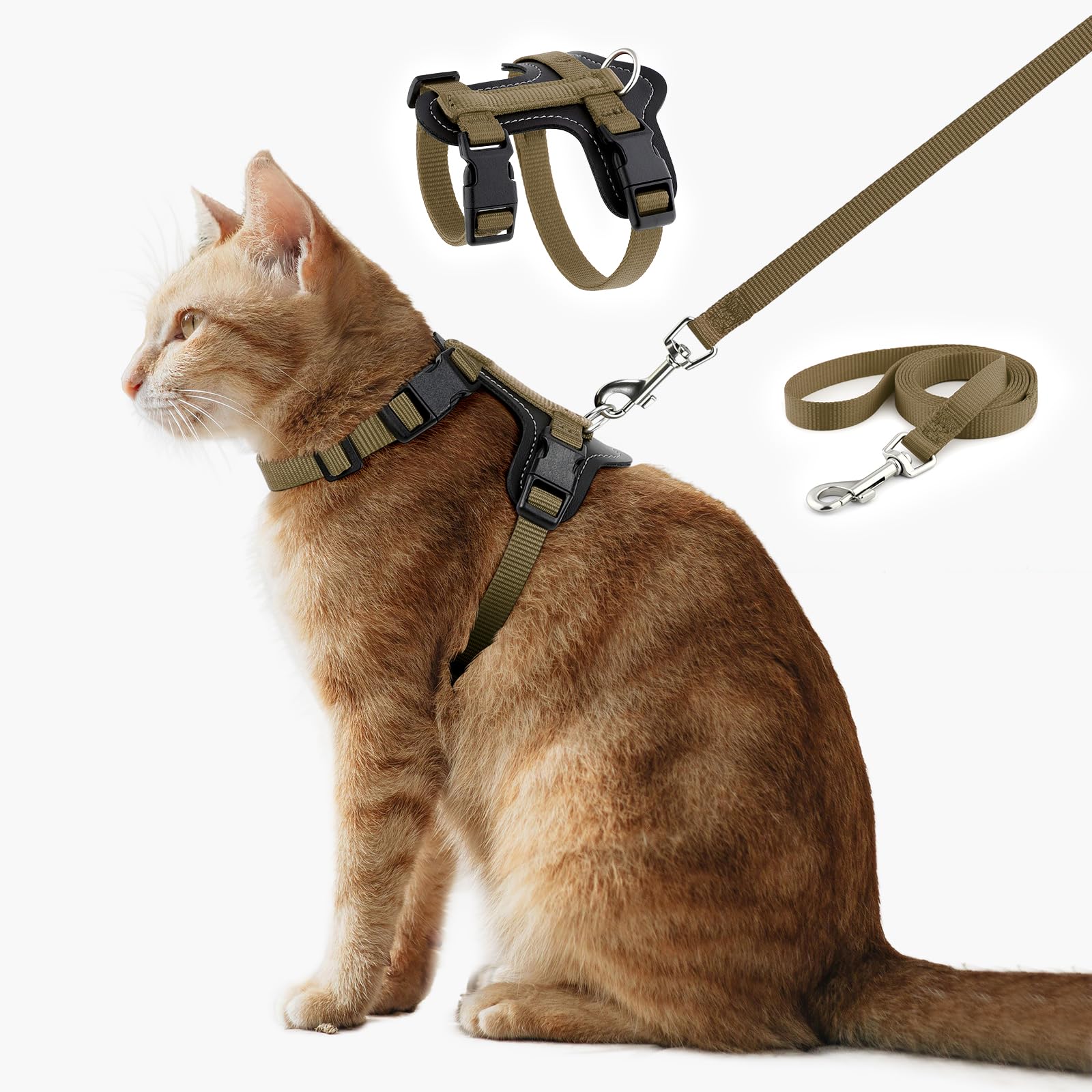Plutus Pet Adjustable Cat Harness and Lead Set, Quick Release