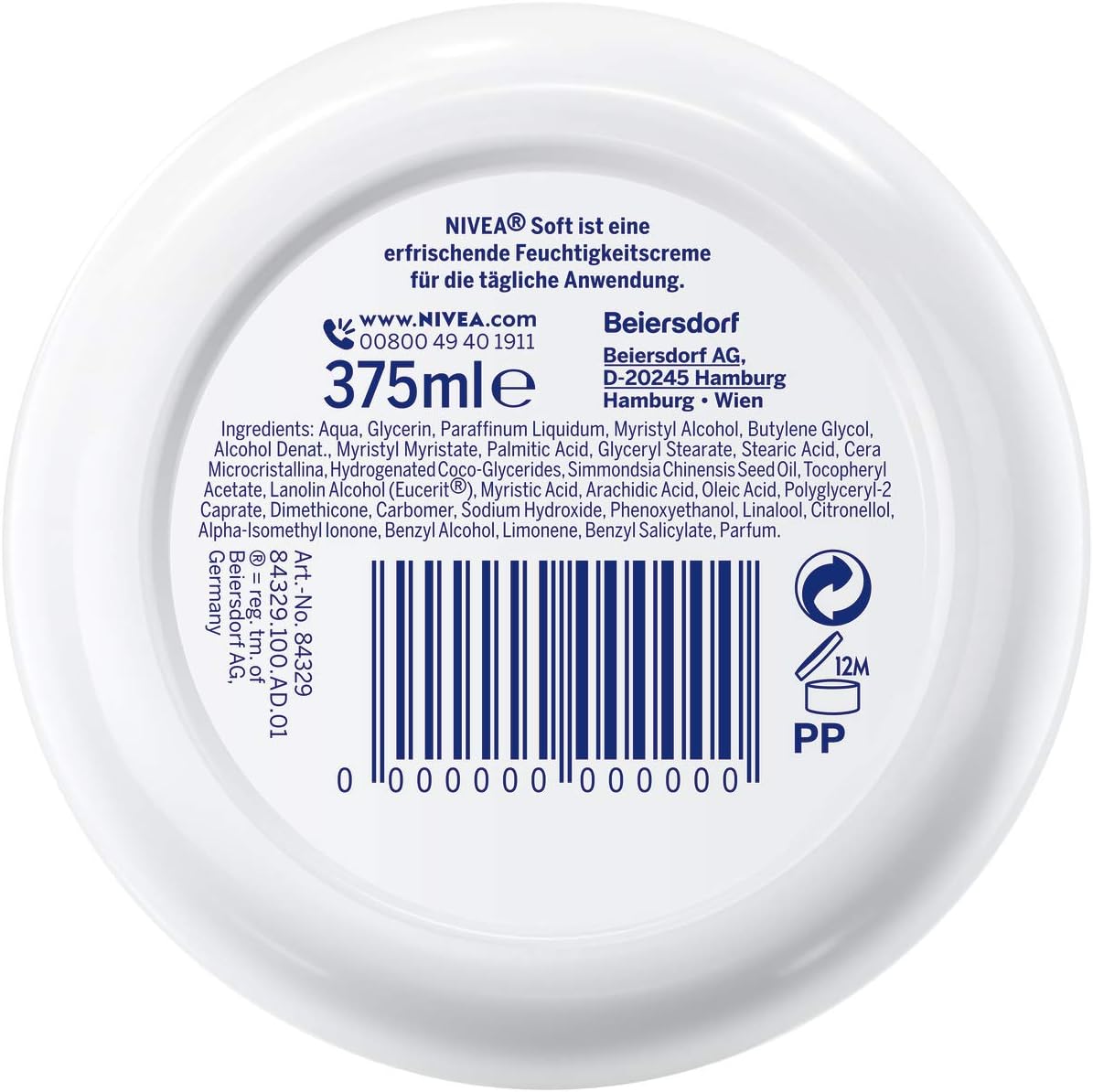 NIVEA Soft Refreshing Moisturising Cream (375 ml), Nourishing Soft Cream with Vitamin E and Jojoba Oil, Fast Absorbing Skin Cream - Image 3