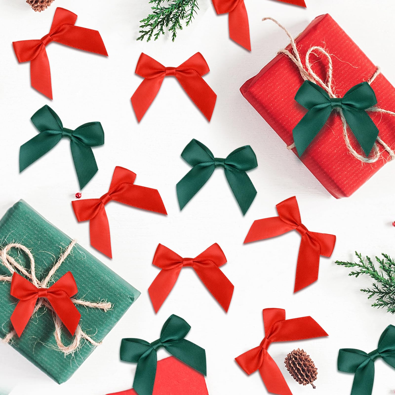Red Band VINFUTUR 5 Pcs Weihnachtsschleifen Groß Weihnachtsbaum Weihnachtsschleifen Outdoor