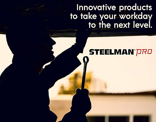 Miniatura 7 de Steelman Pro Juego de llaves combinadas métricas de 6 puntos para mecánica, acero de aleación de cromo vanadio, extremos en ángulo, estante de