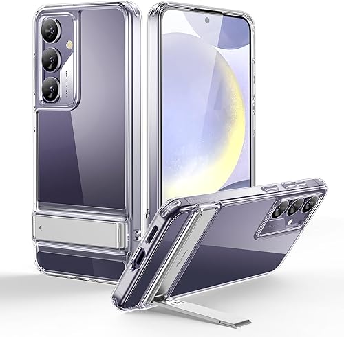 ESR Funda para Samsung Galaxy S24, funda Kickstand S24 con 3 modos de soporte, protección contra caídas de grado militar, funda delgada a prueba de