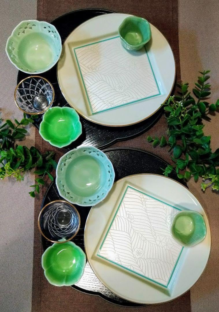 有田焼 福泉窯 黒紋釉刷毛茎金彩ツワ型小付 6点セット 福泉窯 | 有田焼