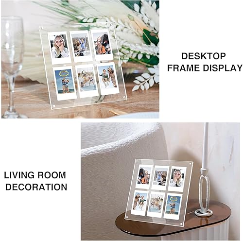 Miniatura 6 de Mini marco magnético de película de 3 pulgadas para Fujifilm Instax mini 1211897+EVO y Polaroid de 2 x 3 pulgadas, multiusos, pantalla de fotos de