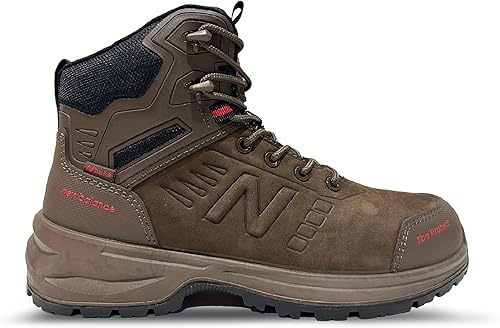 Miniatura 10 de New Balance Calibre - Botas de trabajo con punta compuesta para hombre, EH, PR, zapatos de seguridad de cuero antideslizantes para industria y