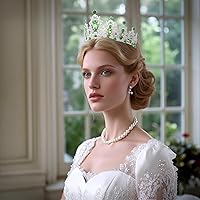 Vista 43 de Kamirola - Corona de reina y tiaras corona de princesa para mujeres y niñas, diademas de cristal para novia, princesa para bodas y fiestas (01)