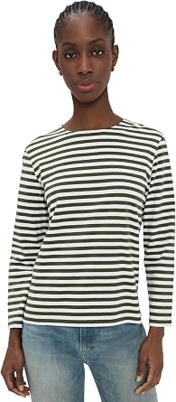 Denimist Womens Long Sleeve Boat Neck Tee