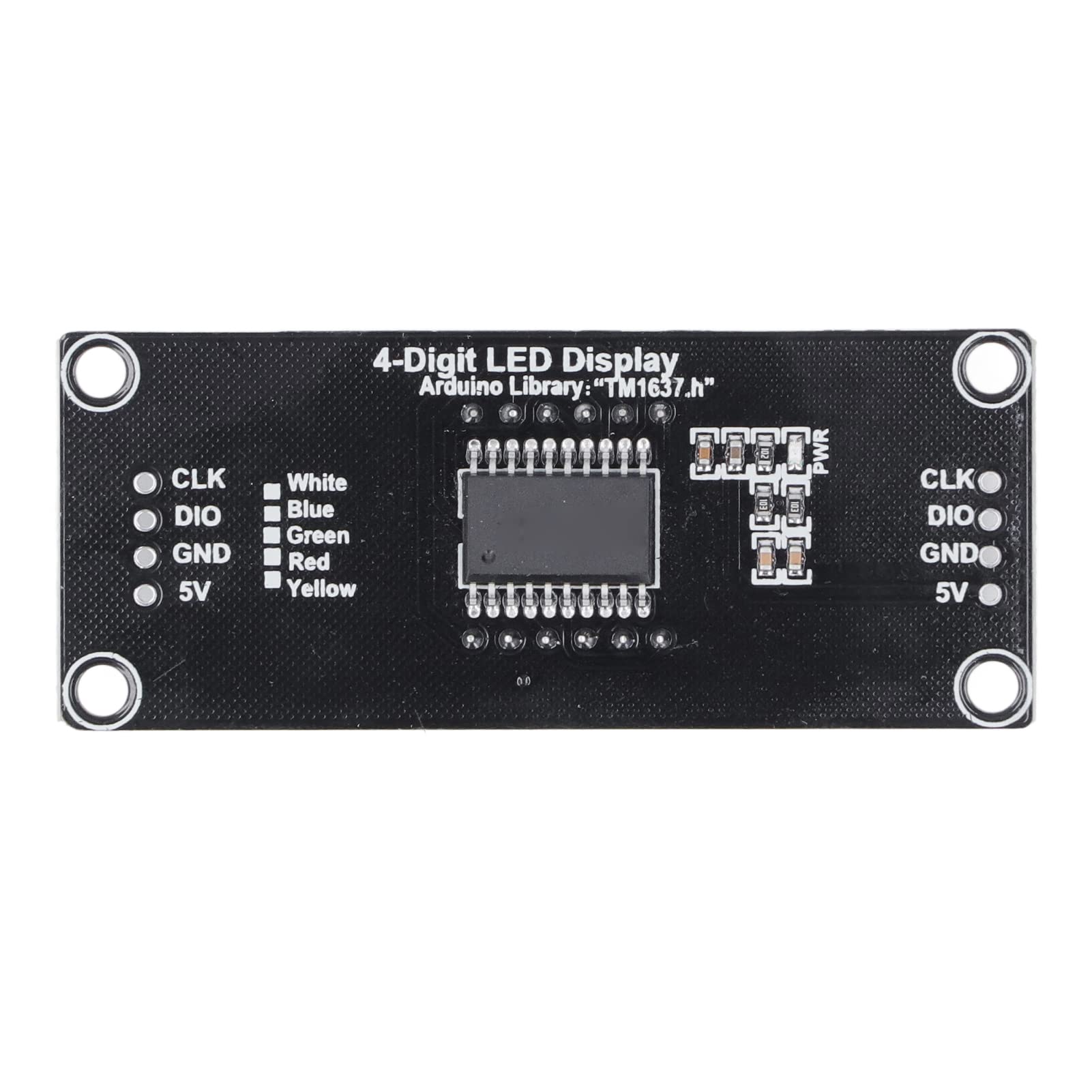 FUZHUI 4 Set 4 Digit Digital Tube LED Display, 7 Segments Clock Module with TM1637 Controller, 0.56in Size, Stable and Sturdy for LED Digital Display Applications (Green MRA041A)