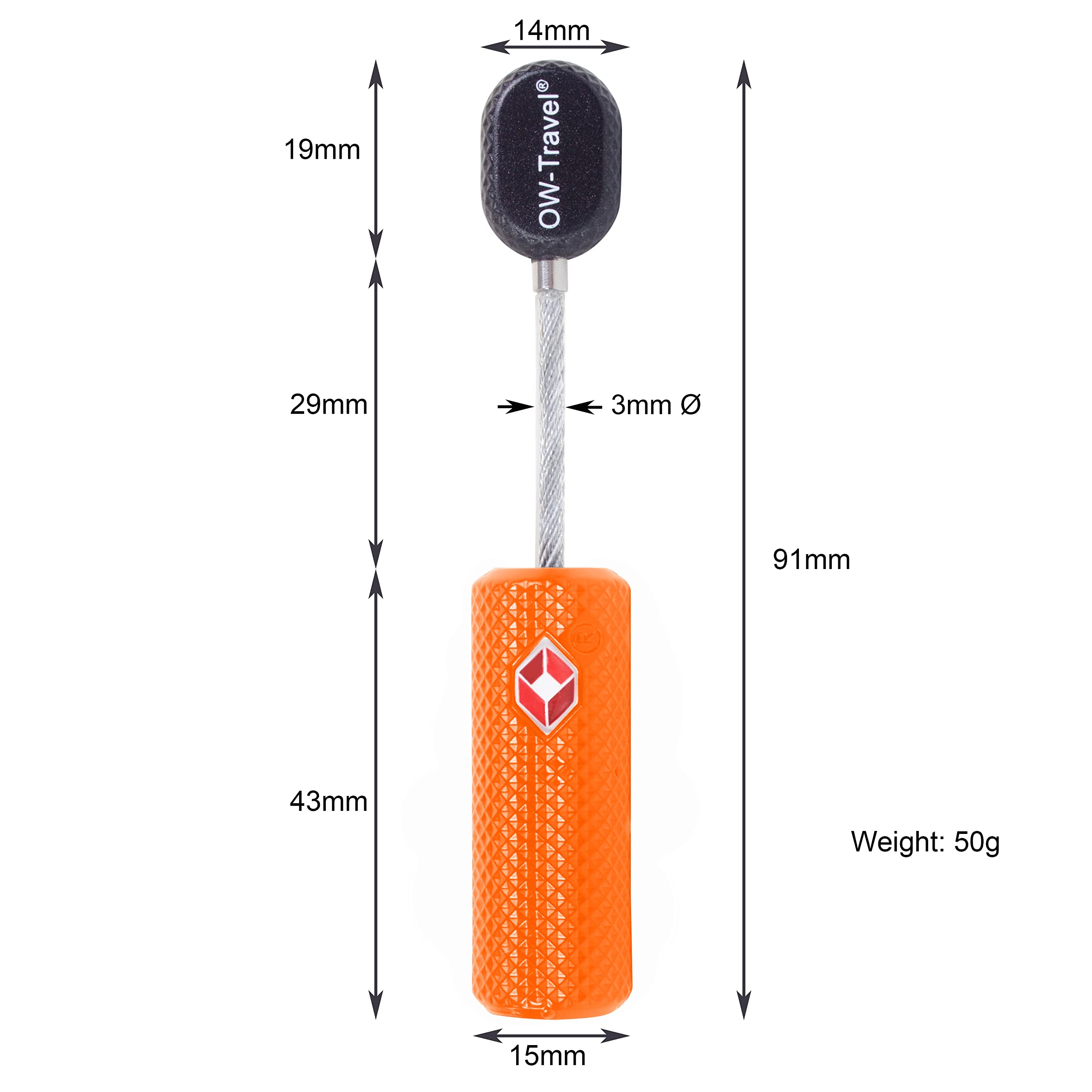 TSA Luggage Locks,[3 Pack] Diyife TSA Approved Cable Luggage Locks,Suitcase Padlocks