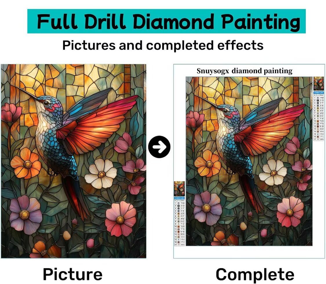 Malowanie diamentami Bird, malowanie diamentami dla dziewczynki, kwiat, 5D kryształowy diament zestaw do haftu krzyżykowego, DIY koraliki do przyklejania hobby kreatywne hobby dla dorosłych, prezent