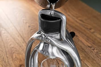 ROK EspressoGC Manual Espresso Maker - Portable Hand Powered Espresso Machine with Stainless Steel Portafilter, Ideal for Quick Coffee, Travel, Camping, and Home Use
