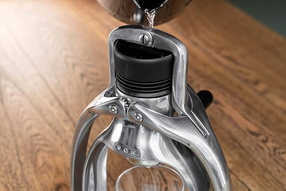 ROK EspressoGC Manual Espresso Maker - Portable Hand Powered Espresso Machine with Stainless Steel Portafilter, Ideal for Quick Coffee, Travel, Camping, and Home Use