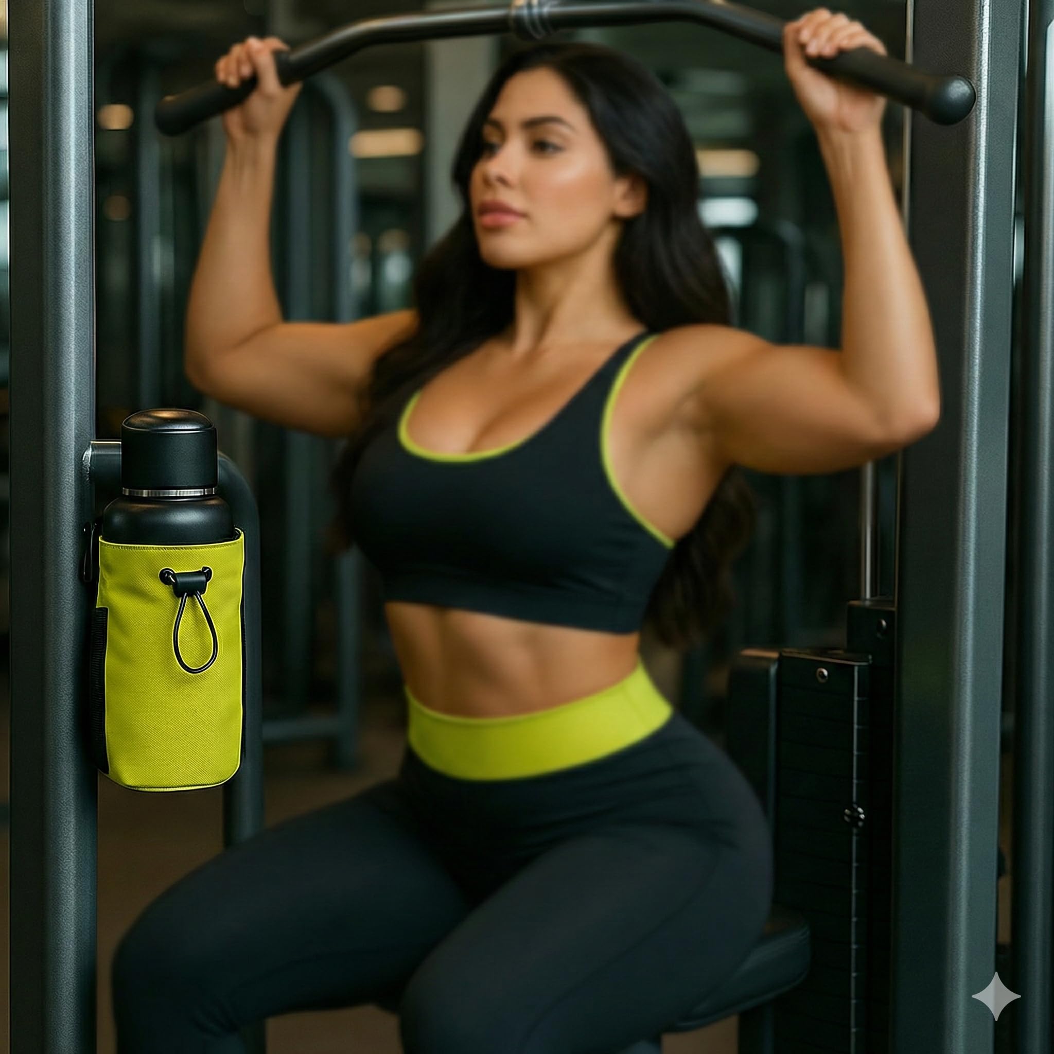 Sac Magnétique Sport Ultra Résistant 5 kg 3 Couleurs Vert Citron Accroche Aimantée pour Téléphone Bouteille Gym Course Vélo Voyage