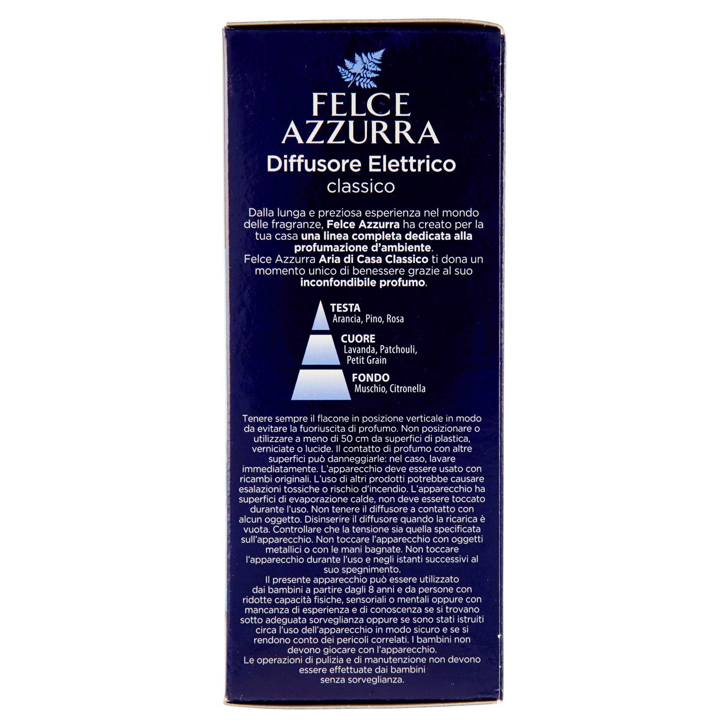 Felce Azzurra - Diffusore Elettrico Classico, Profumatore per Ambienti Luminoso e Fragranza Regolabile, Diffusore Profumo Ambiente per Atmosfera Soffusa a Lungo (75 Giorni), Diffusori Profumatori 20ml