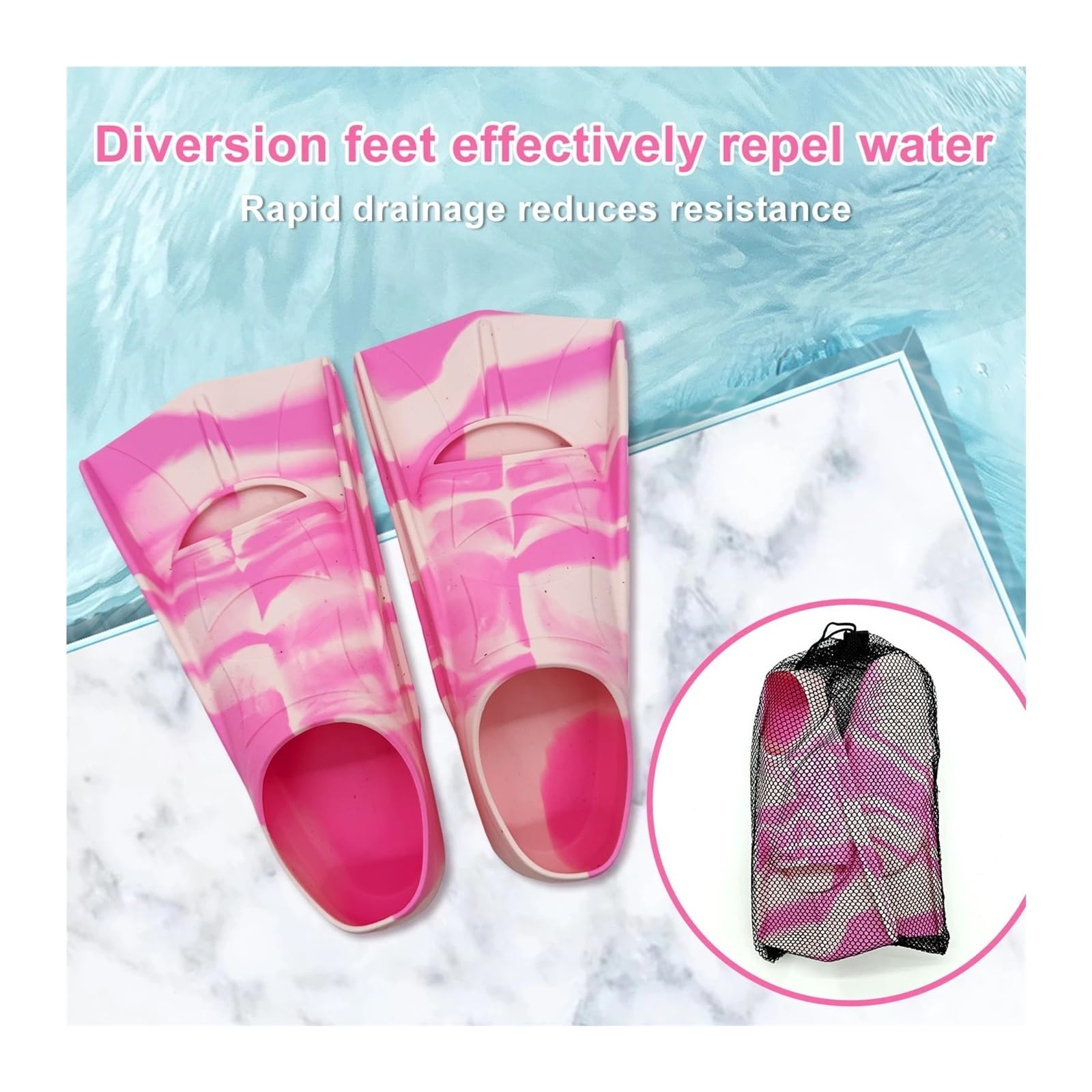 Generico Pinne for immersione antiscivolo for nuoto Attrezzatura for lo snorkeling for le vacanze al mare