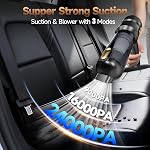 Car Aspirateur sans fil puissant, 24000PA Aspirateur portatif, Mini Aspirateur avec 3 Modes, LED Affichage, vide d'un clic, vide rechargeable duster / souffleur / pompe à main sous vide pour voiture, maison, bureau