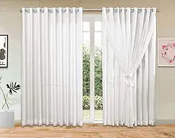 Cortina de Voil com Forro Microfibra 4,00m x 2,70m - Branco