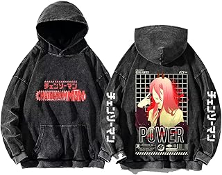 japaneses chainsaw man power makima Denjiwashed acid grey hoodie 45