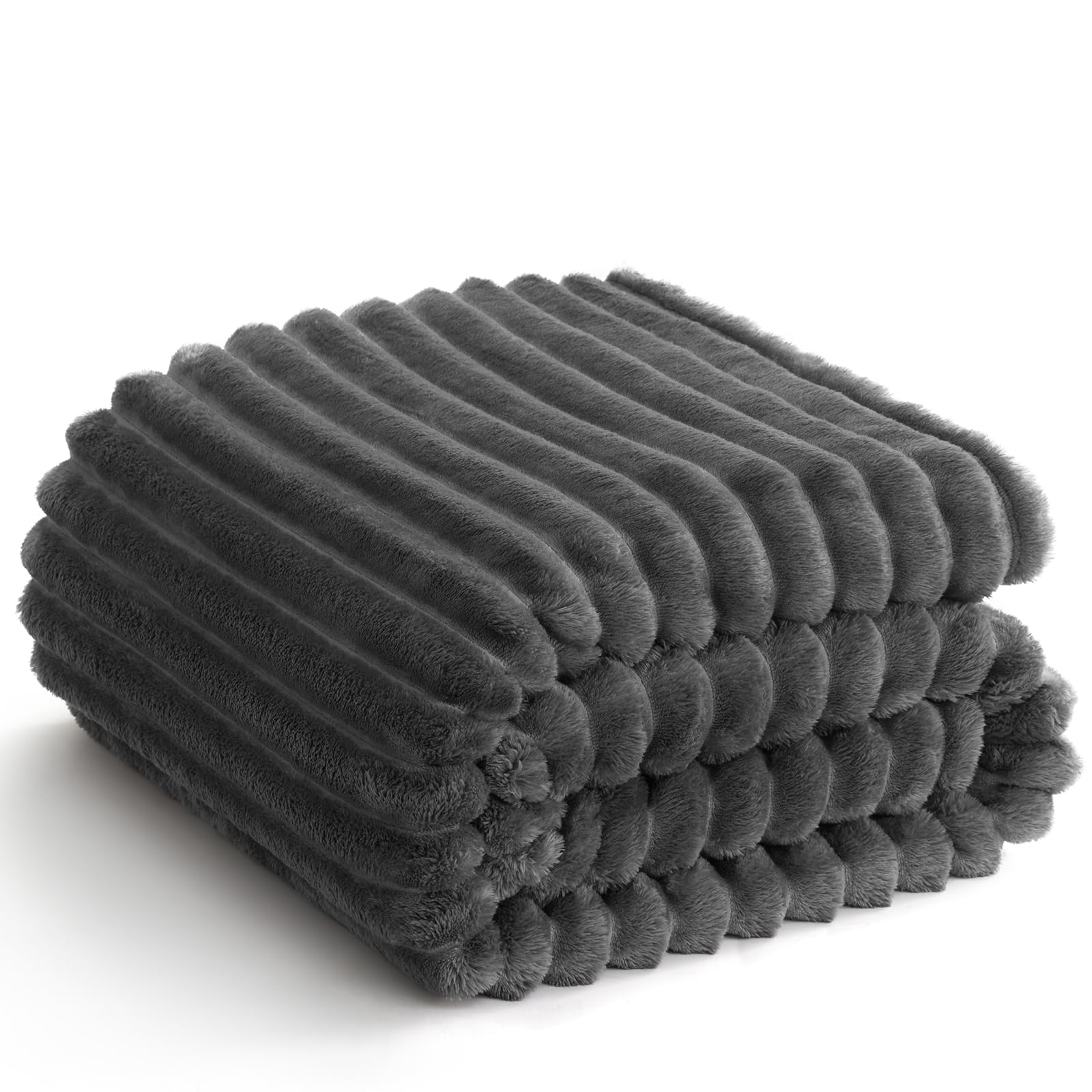 WAVVE Manta Suave y Esponjosa, Mantas Franela para Cama 90, Manta para Sofá Suave Cálida, Transpirable, 150 x 200 cm, Gris