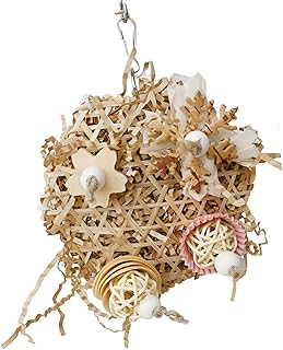 Toy for Parrots, Toy for Birds, Braided Natural Chewable Corn Cage Ornaments, Decorative Multifunctional Parrot Toy, Relaxation Accessories with