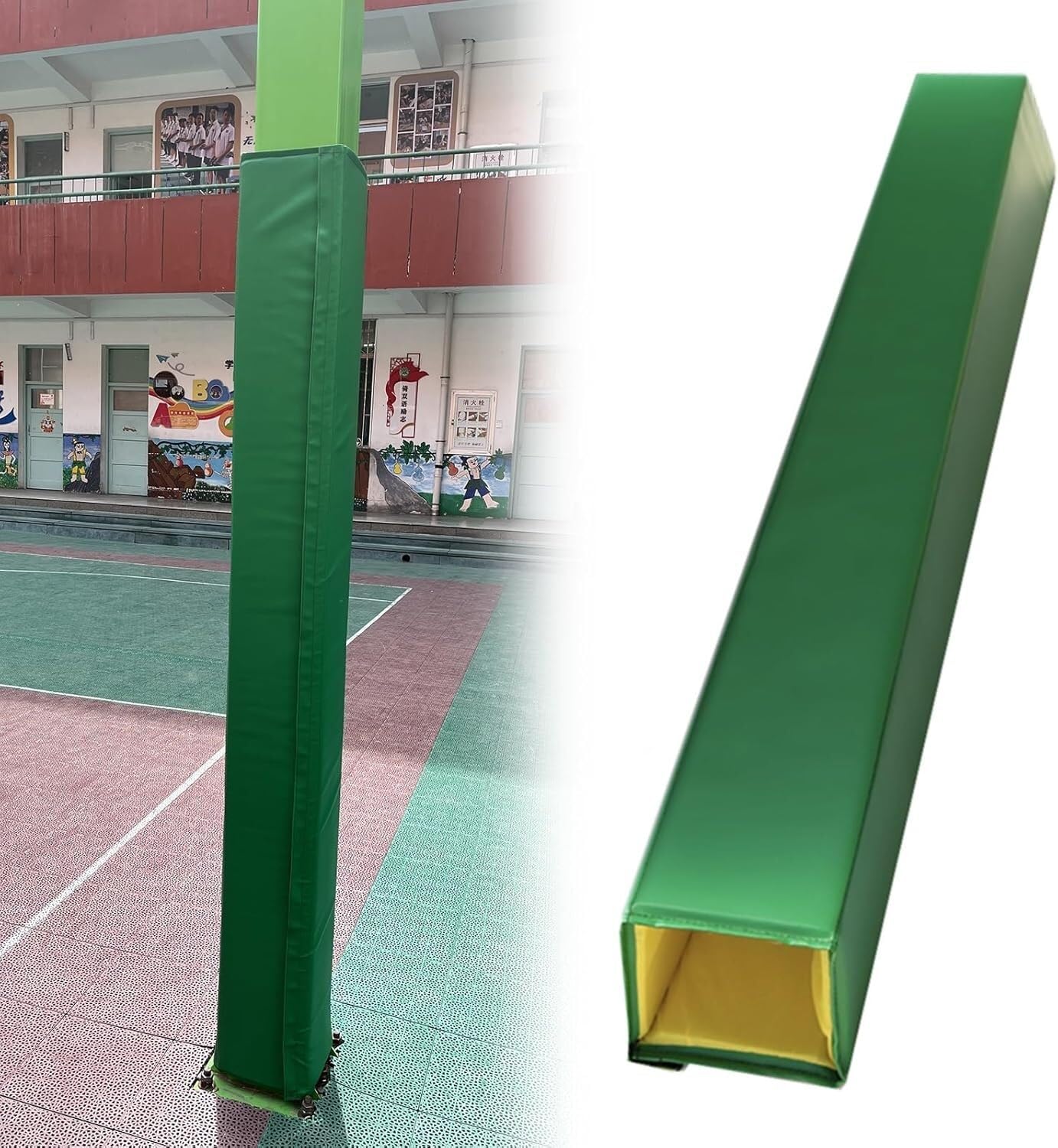 Kanduo Almohadillas para Postes de Baloncesto Fundas Protectoras for Aros de Baloncesto y columnas de Gimnasio: Acolchado Cuadrado de Espuma Suave