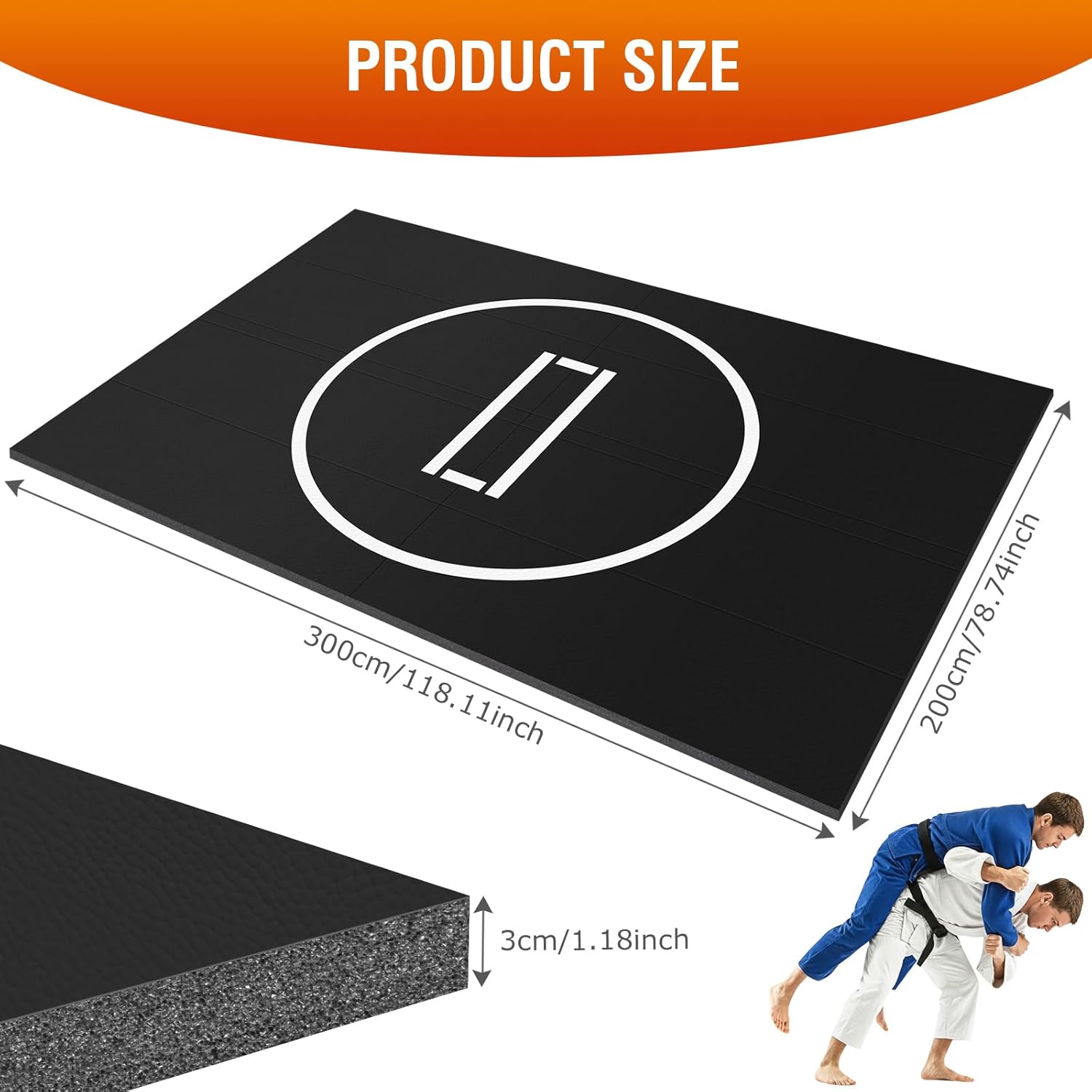Generic Folding Training Mats Waterproof Gymnastics Training Mat for BJJ Grappling Martial Arts Boxing MMA