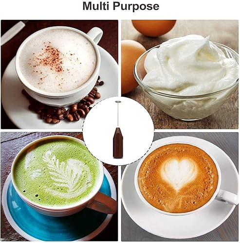 Miniatura 4 de Espumador de leche eléctrico de mano, batidor eléctrico de acero inoxidable, batidor de huevos, café, mezclador de bebidas de leche, mini agitador,