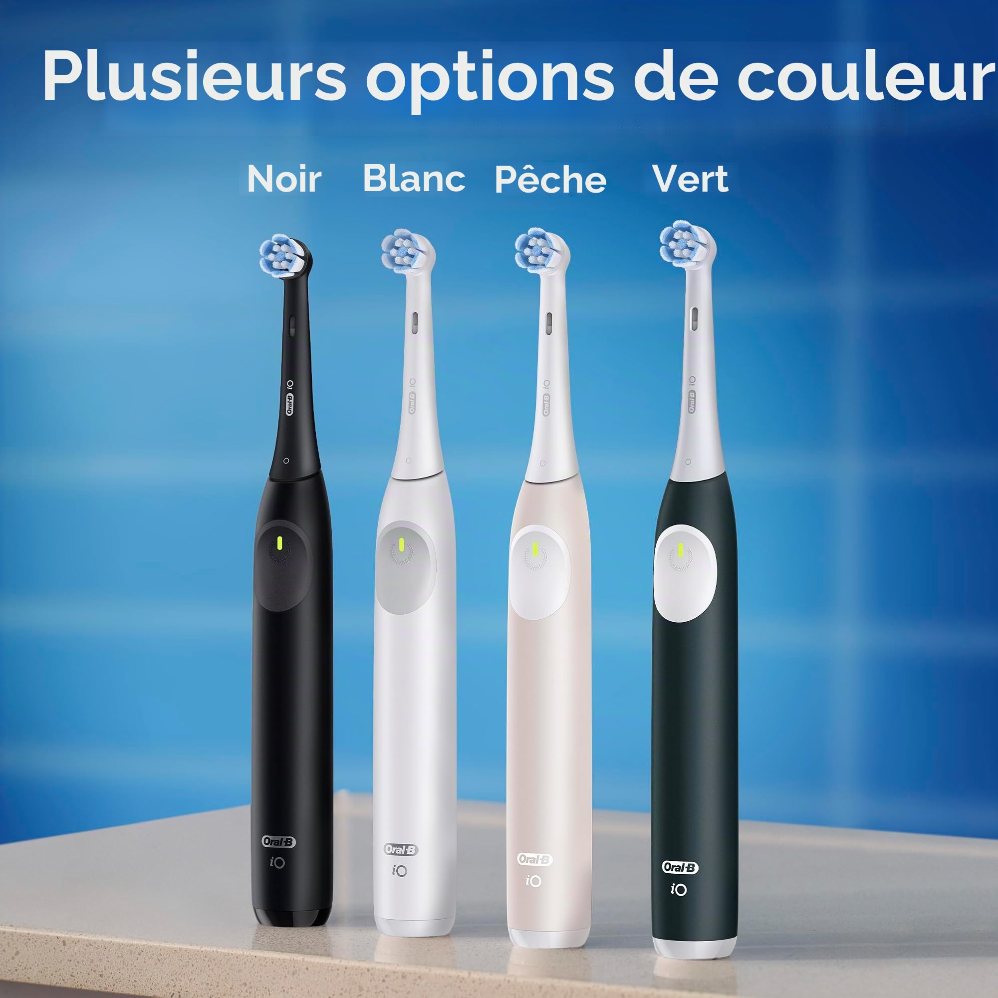 Oral-B iO Série 2 Brosse à Dents Electrique Rechargeable Blanc Pur avec 1 Tête de Brosse Soin Doux - Capteur de Pression Automatique pour Protéger Les Gencives - 3 Modes - Minuterie 2 Min