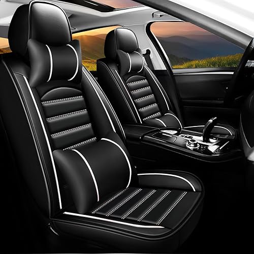 Fundas de asiento de automóvil para Nissan Frontier 1998-2023, 5 fundas de asiento impermeables de piel sintética para asientos delanteros y disponible en Yaxa Mexico
