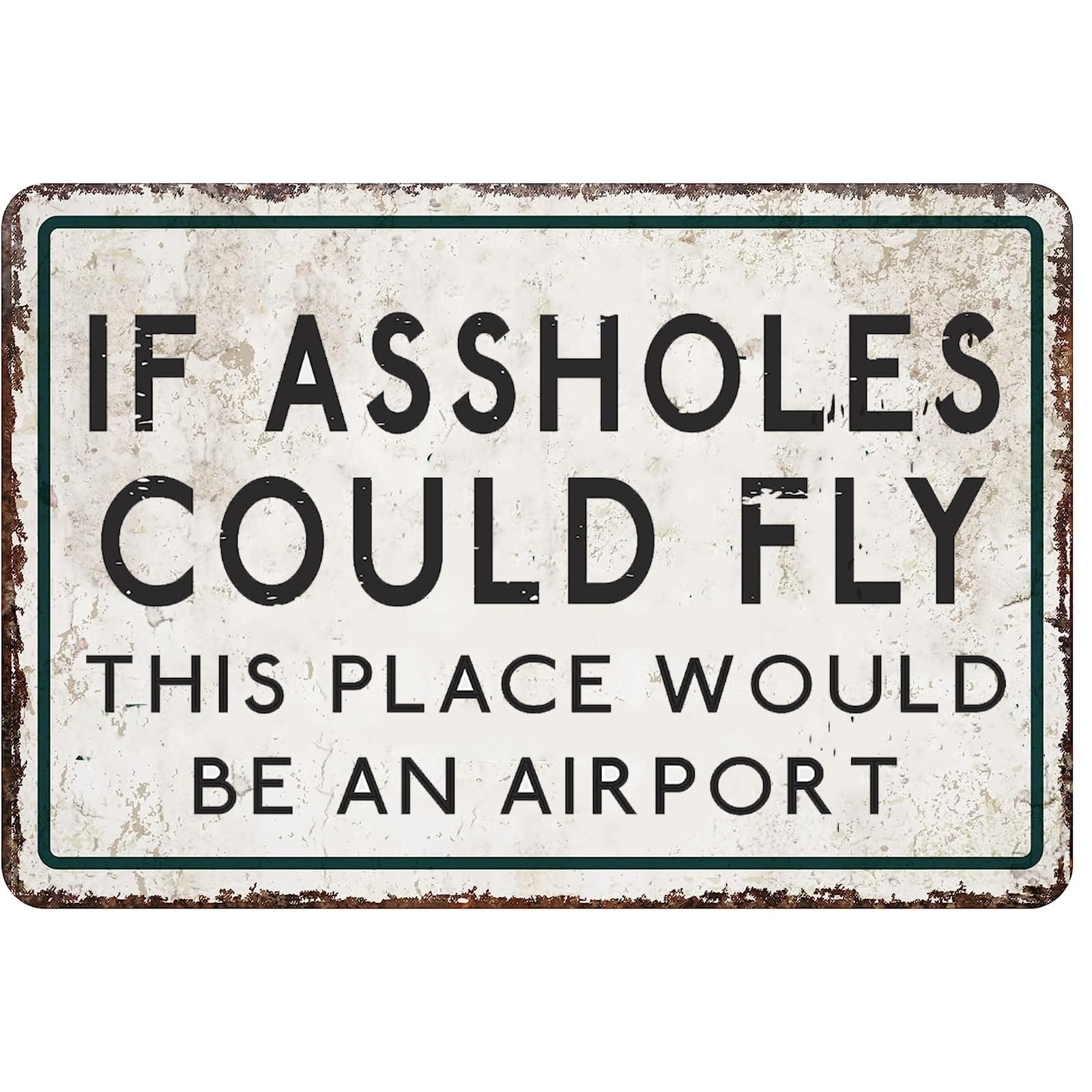 Strunt Tin Sign21 Inspirational Metal Signs If Assholes Could Fly This Place Would Be An Airport Motivational Wall Art Retro Tin Sign For Cafes Bar Pub Beer Club Wall Home Decor 20X30cm