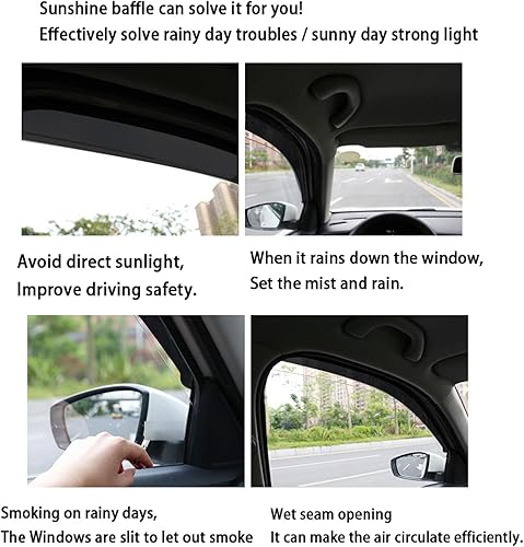 Miniatura 6 de YACHN Wind Deflectors for Chevrolet Cruze 2017-2018 Visor Vent Shades Car Window Deflector