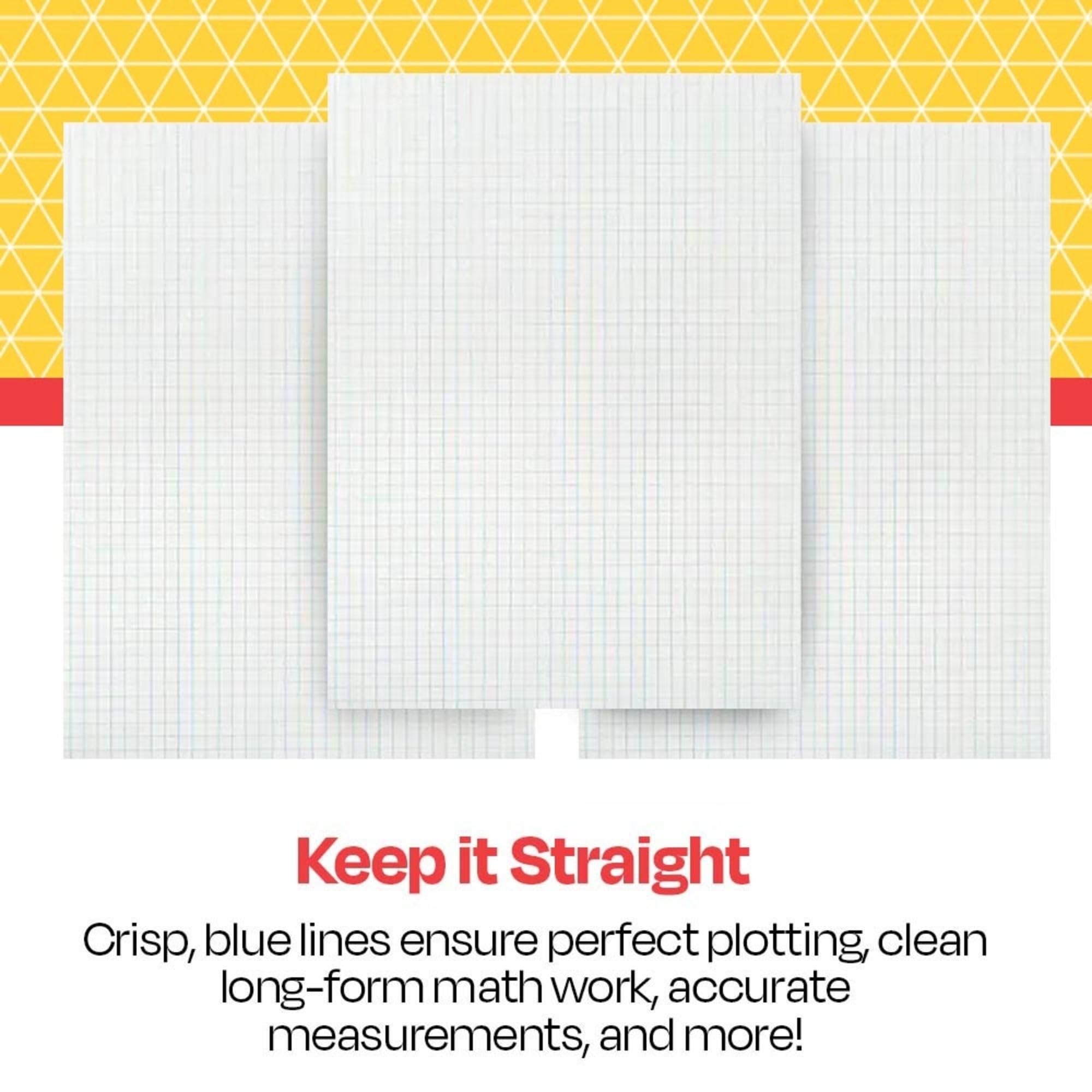 School Smart 500 fogli di carta millimetrata, 1/4", 22,9 x 30,5 cm, colore bianco