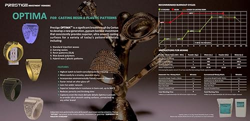 Miniatura 2 de Prestige Optima H.Temp. Polvo de inversión para resina, fundición de oro perdido de cera