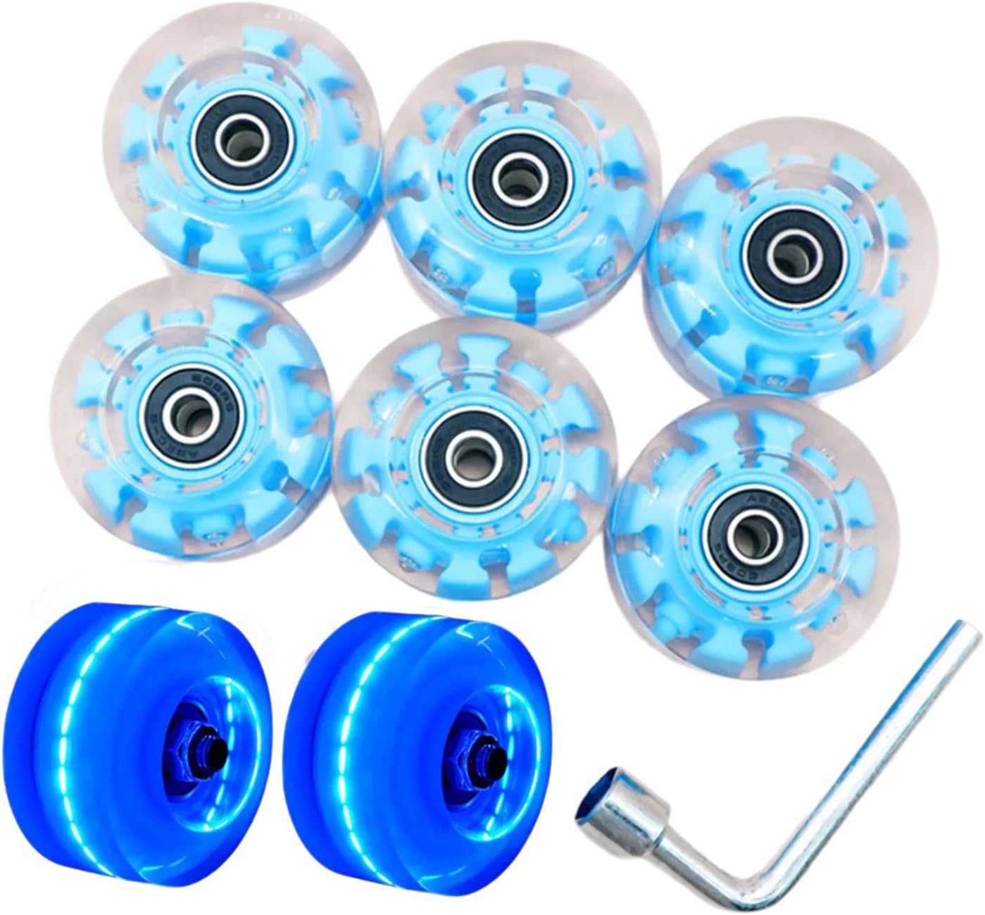Wear Resistant Wheels for Double Row Skate Skateboard Roller Skate Wheels Quads Skate Wheels Replacement with Bearings