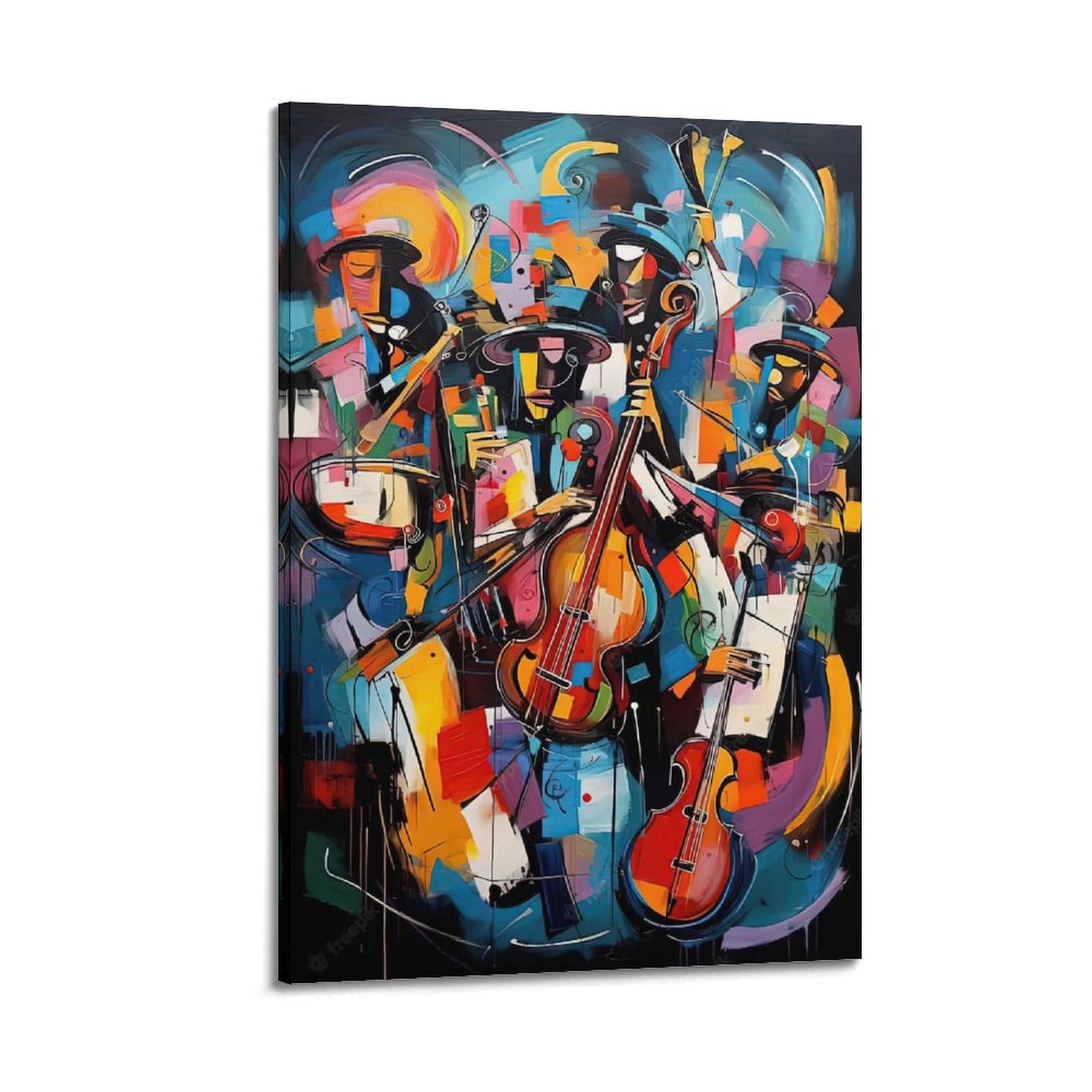 GLJXFP Adesivi artistici da parete con strumenti musicali, poster decorativi su tela, poster decorativi da parete e stampa moderna per camera da letto, poster decorativo per camera da letto, 40 x 60