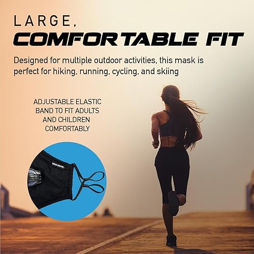 Miniatura 3 de Máscara facial anticontaminación, protección de respirador de partículas, antipolvo, gases de escape, humo, polen y humos, lavable con 2 filtros