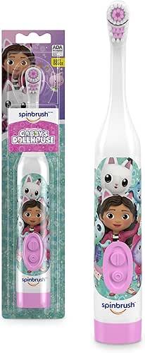Spinbrush Gabby's Dollhouse Kids Electric Battery Toothbrush, Soft Bristles