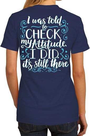 Southern Attitude Check My Attitude Womens Short Sleeve T-Shirt