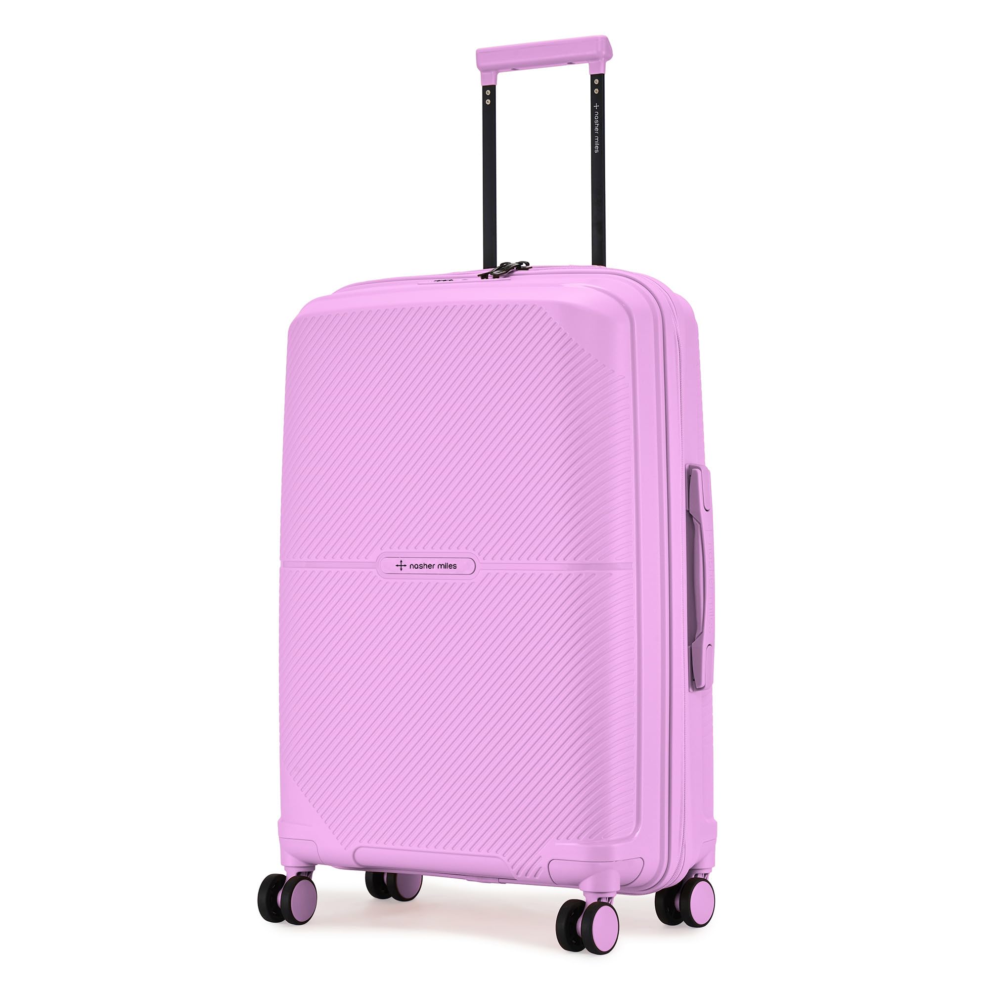 Hawaii TSA Lock and Anti-Theft Hard-Sided Polypropylene 8 Wheels Double Spinner Check-in Luggage Purple 24 inch |65cm Trolley Bag | Suitcase, Medium